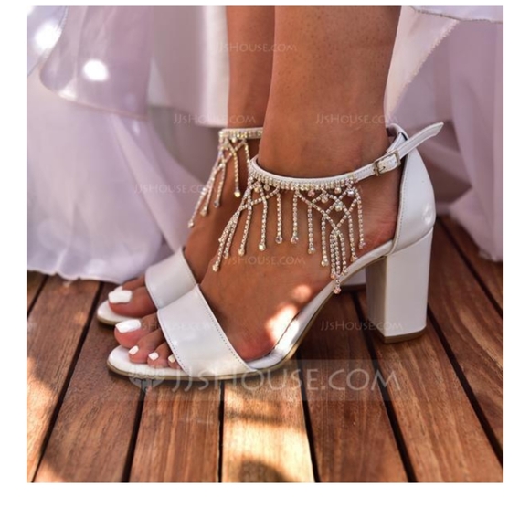 White glitter heels - Picture 2 of 5